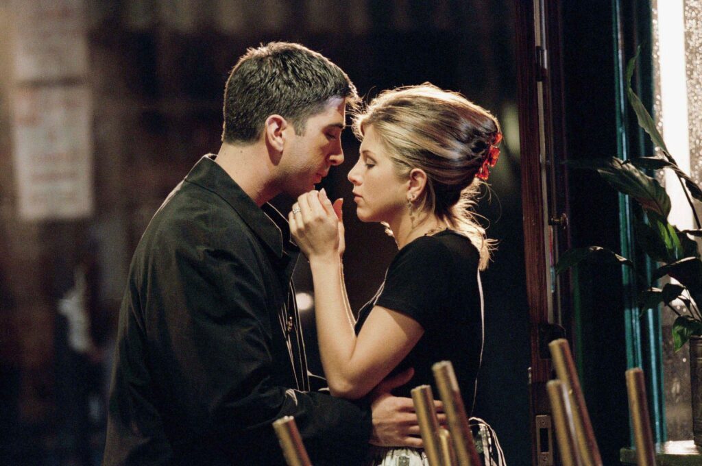 Friends Season 2 Ross and Rachel First Kiss